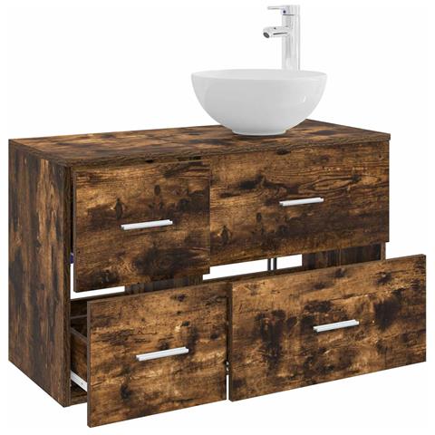 Set di mobili per il bagno 2 pcs Rovere Fumo - Foto 2