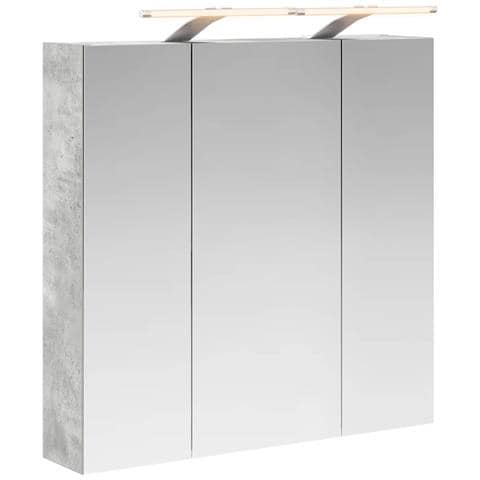 Mobiletto per specchio da bagno Grigio cemento - Foto 1