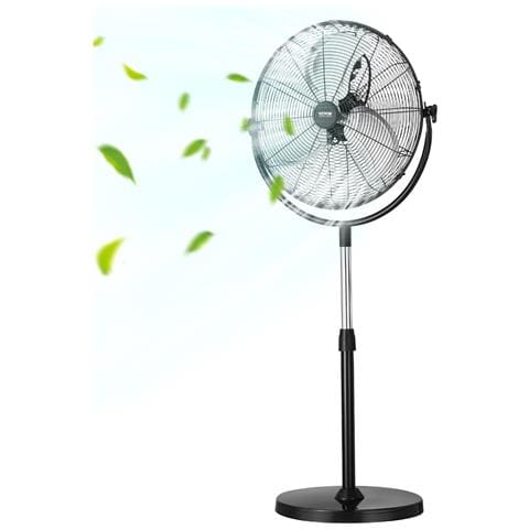 Ventilatore Da Pavimento, Ventilatore Angolo Regolabile Manuale Da 18 Pollici Flusso Dearia 110w 3 Velocita Regolabili, Per Camera Da Letto, Soggiorno, Casa, Ufficio, Nero - Foto 8
