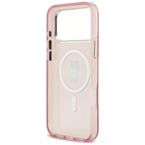 Karl Lagerfeld Iml Choupette Sketch Logo Magsafe Case Per Iphone 17 Pro Max, Rosa - Foto 4