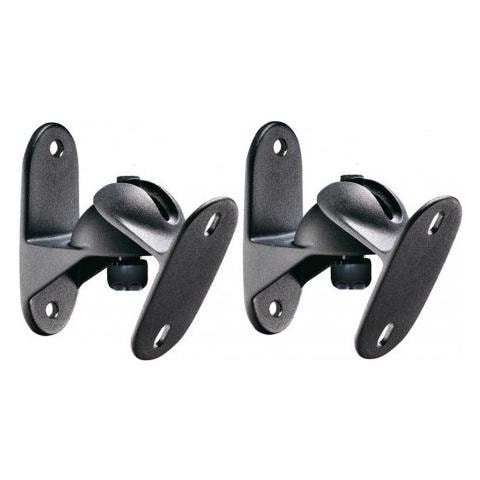 Coppia di Supporti da Parete per Piccole Casse Acustiche Sound 50 Portata massima 5 kg Nero - Foto 5