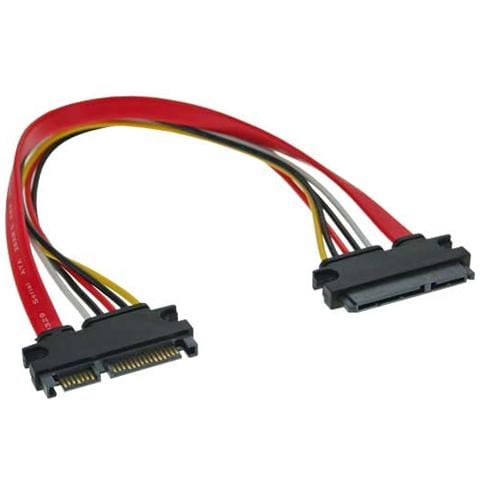 cavo prolunga alimentazione interna + dati da sata 6gbs maschio a sata 6gbs femmina, 50cm - Foto 1