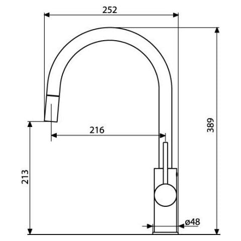 Miscelatore Cucina Camillo 8467 100 Monocomando con Doccetta Colore Satinato - Foto 4