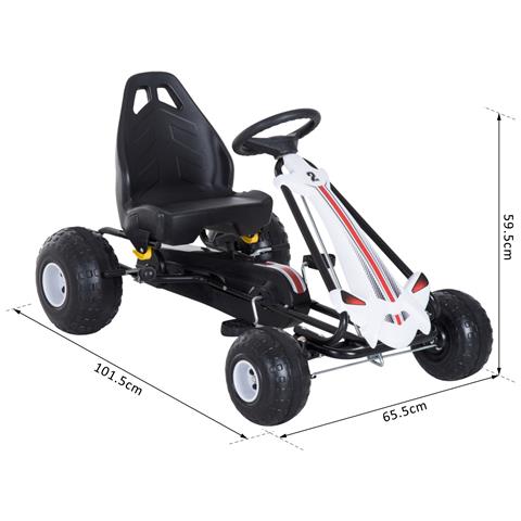 Go-kart A Pedali Per Bambini Colore Bianco E Nero - Foto 4