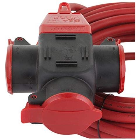Ritter 006.716 Prolunga Contatto con di Protezione 3 Prese H07RNF, 1,5 mm, 10 m, colore: Rosso - Foto 3