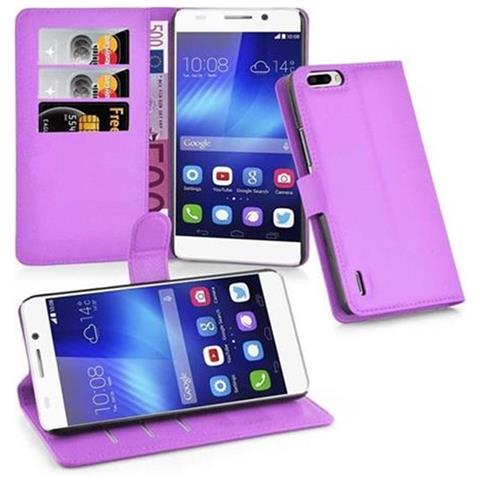 Custodia Compatibile Con Honor 6 Plus In Violetta Ametista - Coperchio Protettiva Con Chiusura Magnetica, Funzione Stand E Tasca Per Le Carte - Foto 1