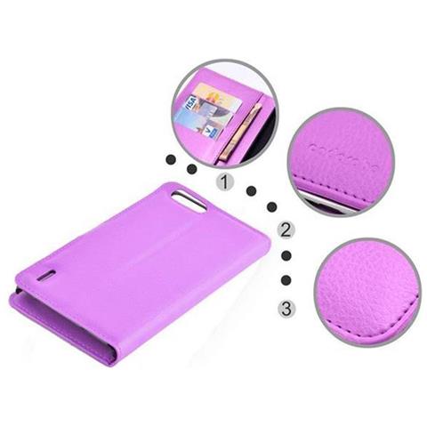 Custodia Compatibile Con Honor 6 Plus In Violetta Ametista - Coperchio Protettiva Con Chiusura Magnetica, Funzione Stand E Tasca Per Le Carte - Foto 13
