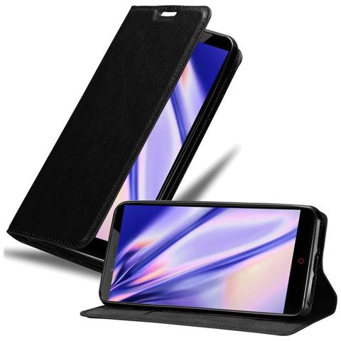 Custodia Compatibile Con Zte Nubia Z11 Max In Nero Di Notte - Coperchio Protettiva Con Chiusura Magnetica, Funzione Stand E Tasca Per Le Carte - Foto 1