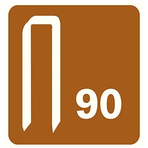 Rapid 5000127 No. 90 Graffe A Dorso Stretto 40 Mm, Acciaio - Foto 2