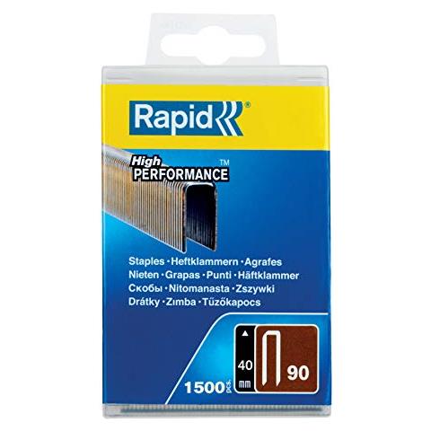 Rapid 5000127 No. 90 Graffe A Dorso Stretto 40 Mm, Acciaio - Foto 1