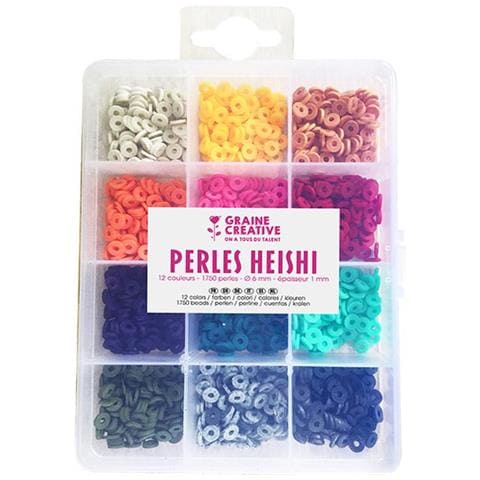 Scatola Di Perline Heishi - 12 Colori Brillanti - Foto 1