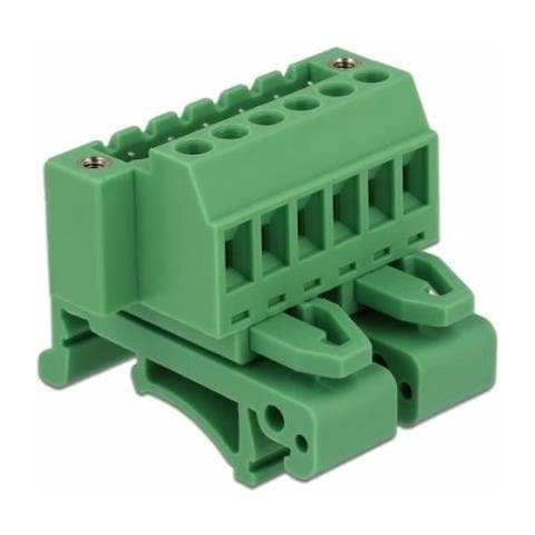 Set Di Morsettiere Per Guide Din A 6 Pin Con Bloccaggio A Vite - Foto 2