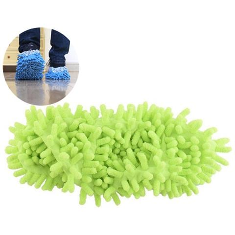Mop Pantofole Scarpe Per La Pulizia Del Pavimento 1 Paio Green - Foto 1