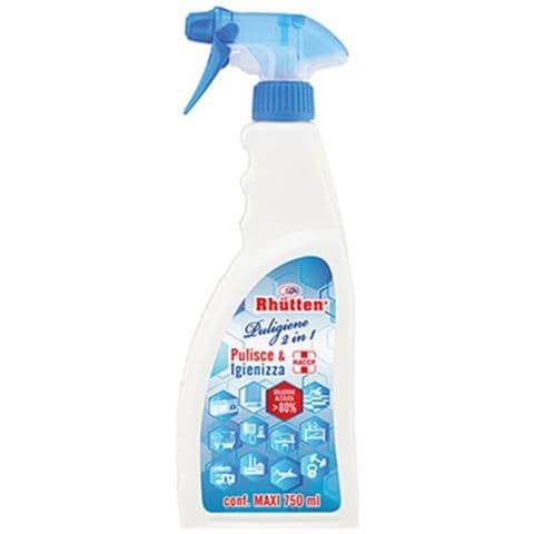 Igienizzante Puligiene 2 In 1 Spray Rhutten Ml 750 Haccp - Foto 1