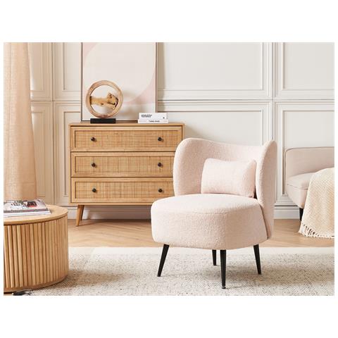 Poltrona Bouclé Beige Otsby - Foto 1