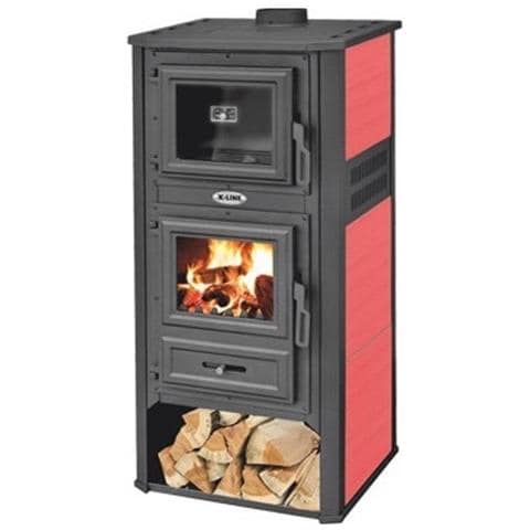 Stufa Riscaldamento A Legna Con Forno Struttura In Acciaio 11.3 Kw Kalorosa - Red - Foto 1