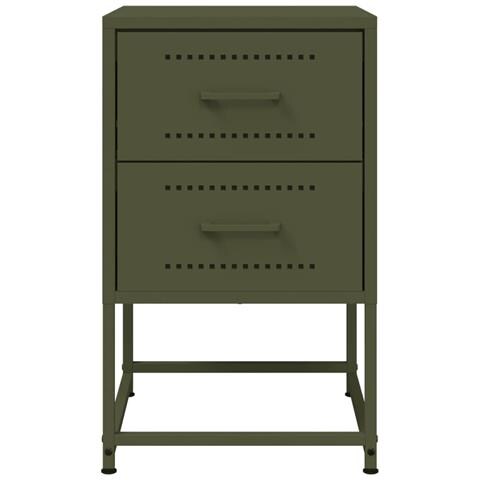 Comodino Verde Oliva 36x39x60,5 Cm In Acciaio - Foto 10
