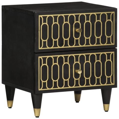 Comodini 2pz 40x33x46 Cm In Legno Massello Di Mango - Foto 2