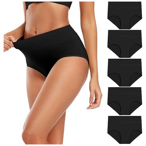 Mutandine A Vita Alta (confezione Da 5) Black Xxl - Foto 1