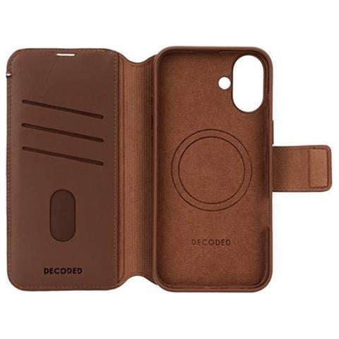 Custodia Per Iphone 16 Plus Magsafe Con Portacarte E Cover Amovibile, Marrone - Foto 2
