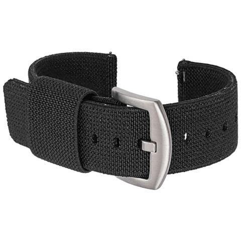 Cinturino In Nylon Per Orologio Con Barre A Molla A Sgancio Rapido Black 18 Mm - Foto 2