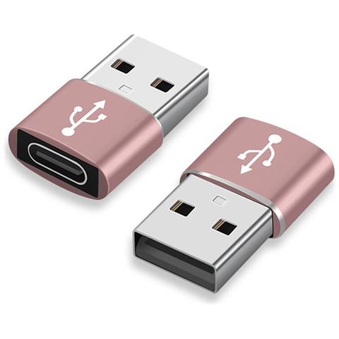 Confezione Da 3 Adattatori Compatti Da Usb-c A Usb 3.0 Plug And Play, Rosa - Foto 1