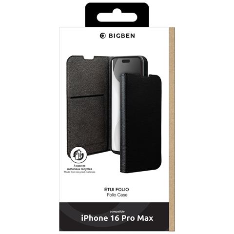 Custodia Per Iphone 16 Pro Max Folio Wallet Con Funzione Stand, Nero - Foto 2