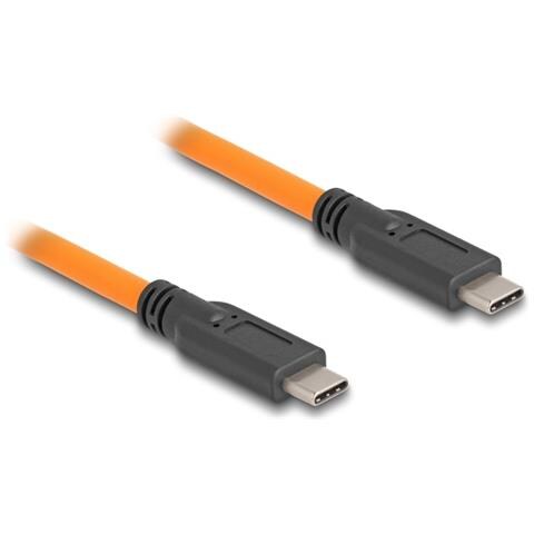 Cavo USB 5 Gbps da USB Type-C maschio per USB Type-C maschio per riprese in tethering da 1 m arancione - Foto 2