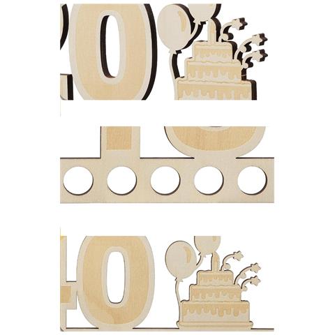 Regalo Unico In Legno Per Il 50° Compleanno Con Spazio Per Banconote 30x16.5cm - Foto 2