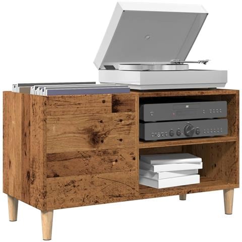 Mobile Porta Dischi Legno Antico 84,5x38x48cm Legno Multistrato - Foto 1