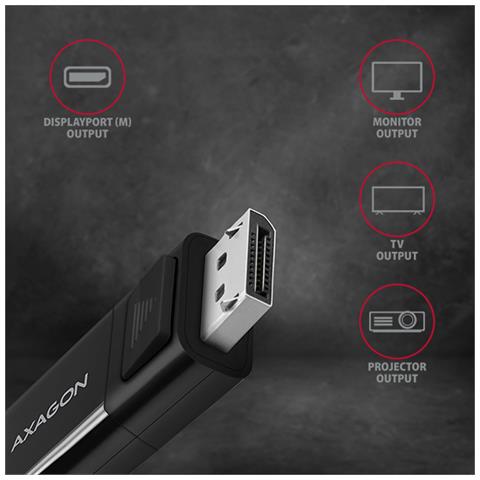 RVC-DPC cavo e adattatore video 1,8 m USB tipo-C DisplayPort Nero - Foto 2