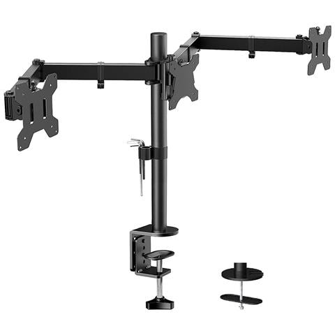 Supporto Regolabile Per 3 Monitor 13-24 Pollici, Nero - Massima Ergonomia E Spazio! - Foto 1