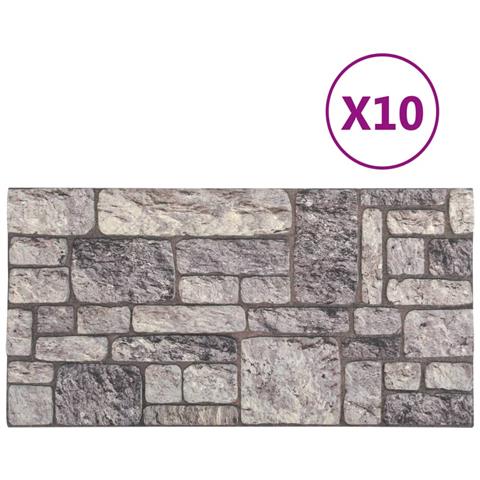 Lusso Casadino -  Pannelli Murali 3d Con Design Mattoni Grigio Chiaro 10 Pz Eps - Foto 2
