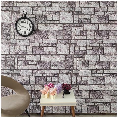 Lusso Casadino -  Pannelli Murali 3d Con Design Mattoni Grigio Chiaro 10 Pz Eps - Foto 7