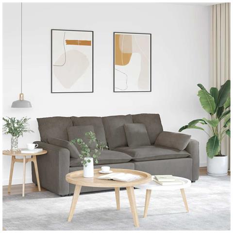 Divano Modulare con Cuscini Grigio Chiaro - Foto 2