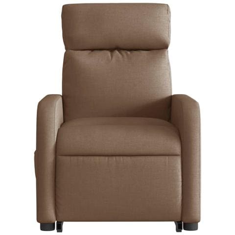 Poltrona Alzapersona Reclinabile Marrone in Tessuto - Foto 9