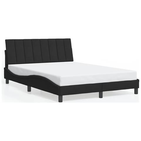 Giroletto senza Materasso Nero 140x190 cm in Velluto - Foto 1