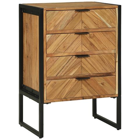 Highboard 50x35x75 cm in legno massello di acacia - Foto 1