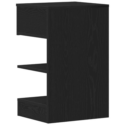 Comodino 2 pz Rovere Nero 40x35x65 cm Legno ingegnerizzato - Foto 9