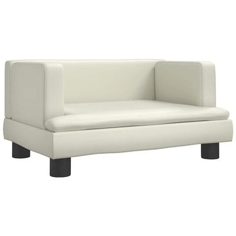 Lettino per Cani Crema 60x40x30 cm in Similpelle - Foto 1