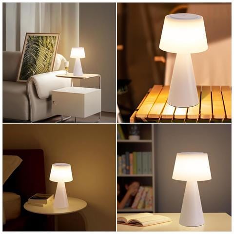 Lampada Da Tavolo A Led Senza Fili 3600mha Dimmerabile Lampada Da Tavolo Moderna Per Soggiorno A Batteria - Foto 8