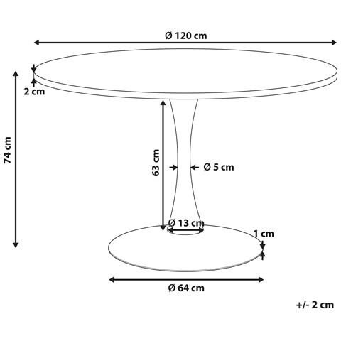 Tavolo Da Pranzo Boca Nero 120 Cm 120 Cm - Foto 6