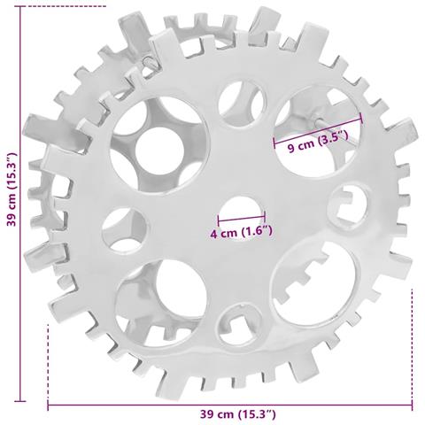 Portabottiglie Argento 39 x 39 x 14 cm Alluminio - Foto 6