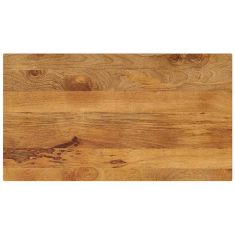 Piano per Tavolo 100x70x2,5cm Rettangolare Legno Massello Mango - Foto 1