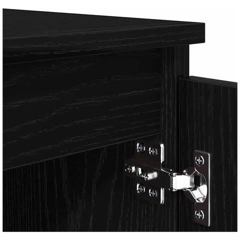 Mobile TV Rovere Nero 104 x 35 x 50 cm Legno multistrato - Foto 9