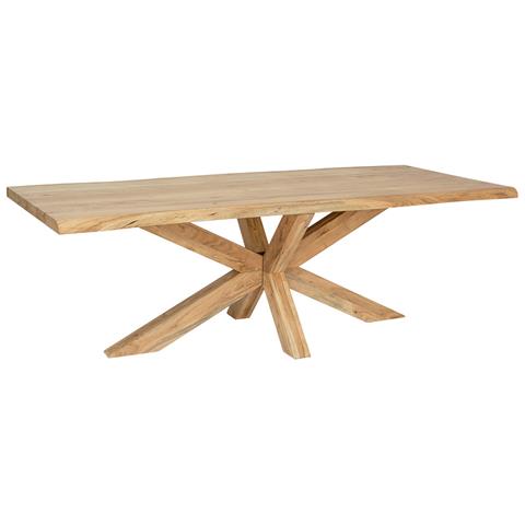 Tavolo Da Pranzo In Legno Di Acacia Con Bordo Vivo 240x100x77 - Foto 1