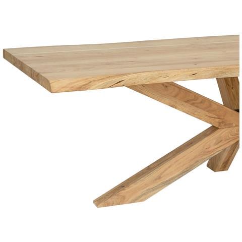 Tavolo Da Pranzo In Legno Di Acacia Con Bordo Vivo 240x100x77 - Foto 2