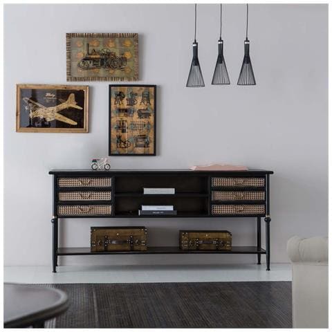Credenza In Metallo Marrone 180x45x80h - Foto 2