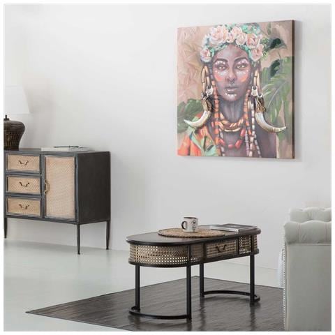 Quadro Dipinto A Mano Con Rilievo Verde 100x100x3h - Foto 2