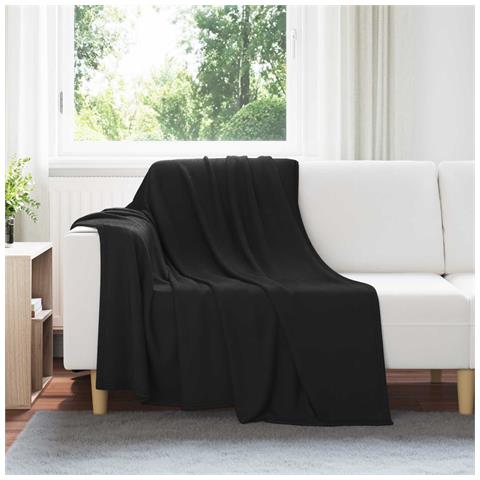 Coperta Nero 200 x 150 cm Panno - Foto 2